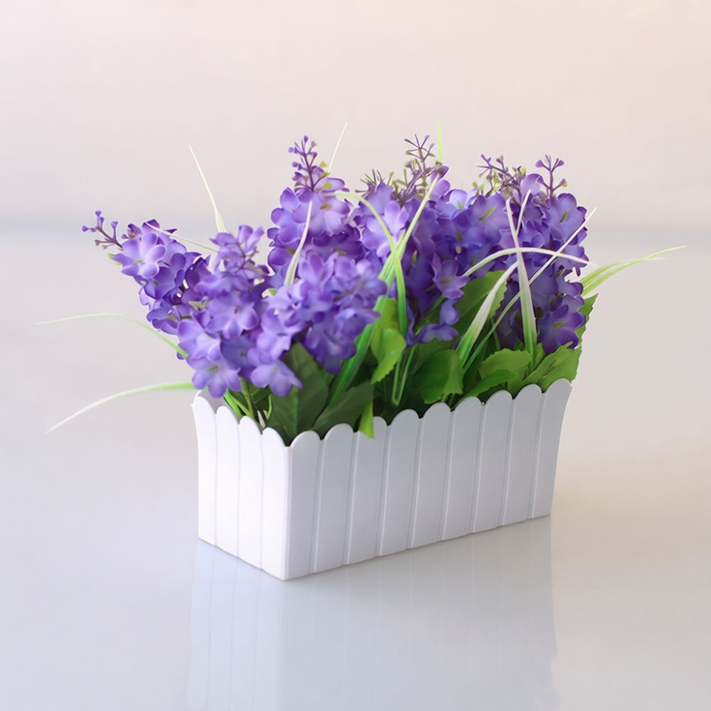 Desk Setup Gift Ideas - Decorative Artificial Flower In Fence Vase