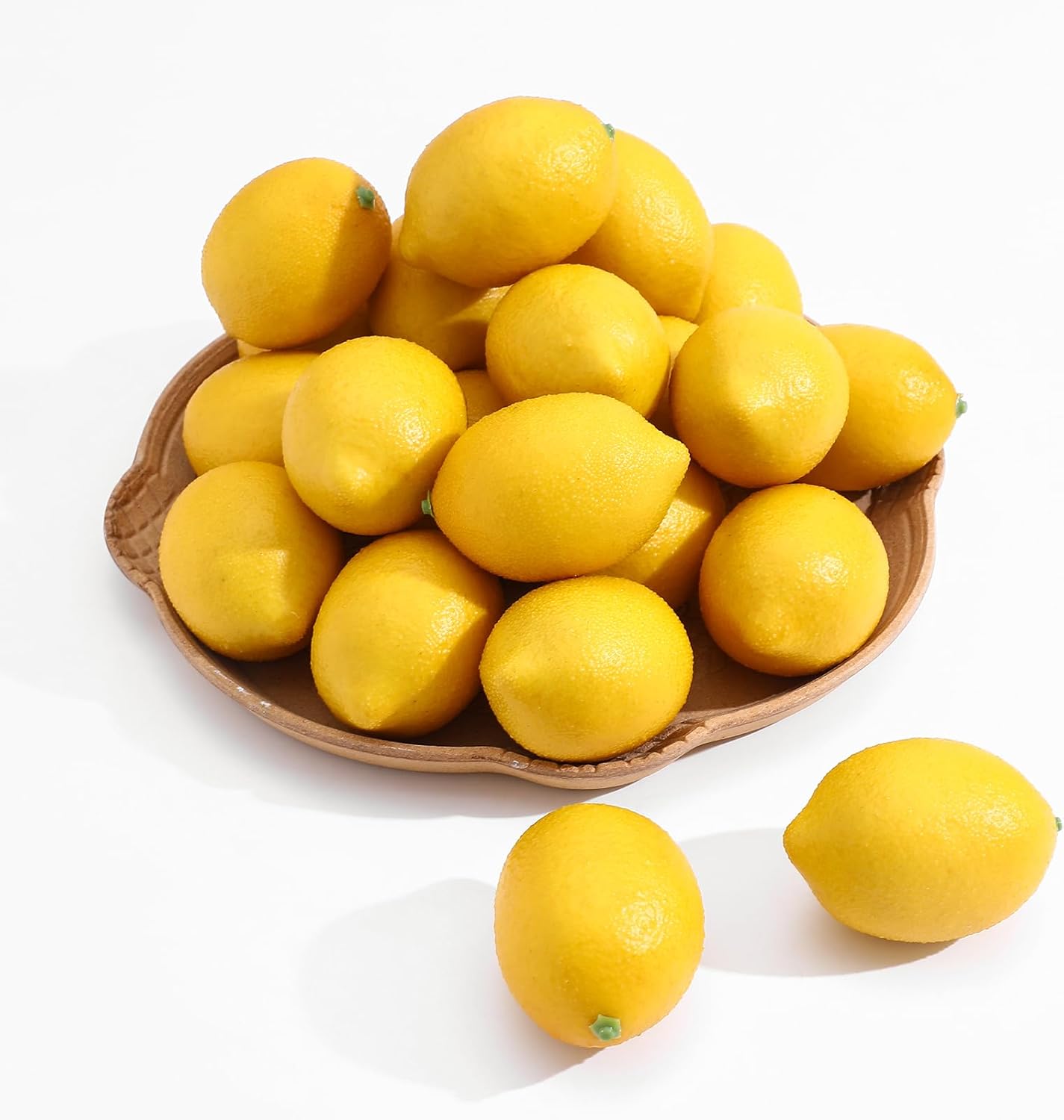 Yellow Desk Setup - 12 Pack Faux Yellow Lemons Artificial
