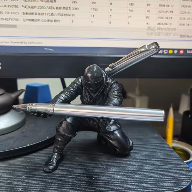 Desk Setup Gifts - Ninja Pen Holder 3D Printed Samurai