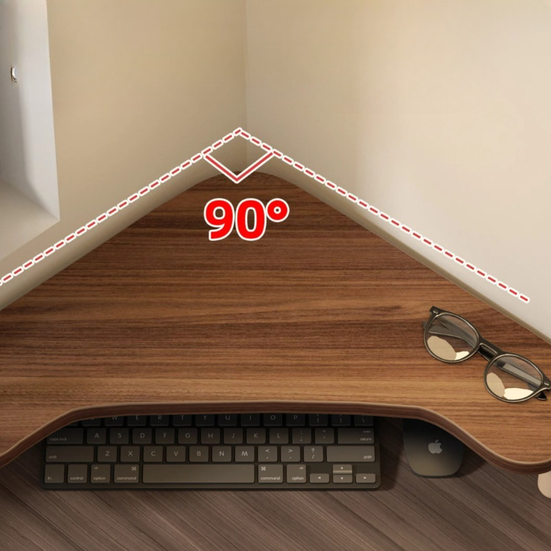 Corner Computer Stand, Triangl - Monitor Riser Wood ulasan dan harga