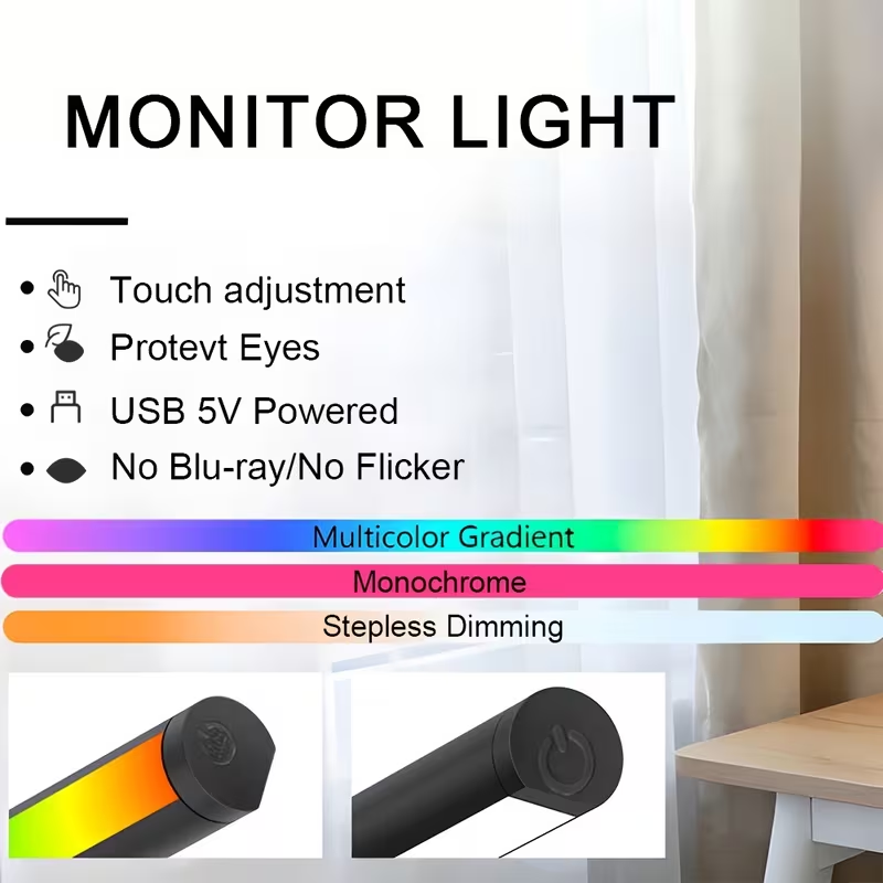 LED Monitor Light Bar 30cm 40c - Desk Setup No Monitor ulasan dan harga