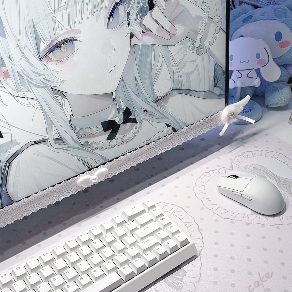 New Screen Decor White Lace Mo - Desk Setup No Monitor ulasan dan harga
