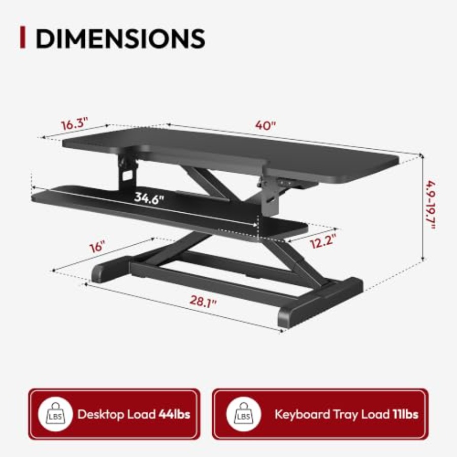 Electric Standing Desk Convert - Monitor Riser Wood ulasan dan harga