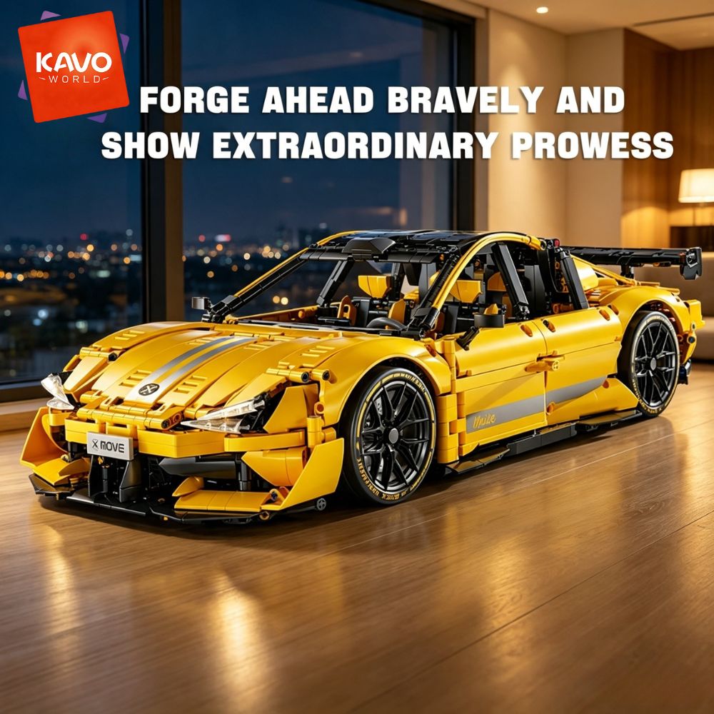 KAVOWORLD 2143pcs Yellow 1:10  - Desk Setup Diy ulasan dan harga