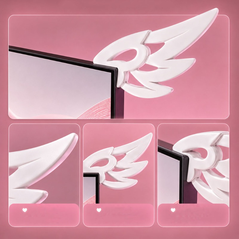 Kawaii 3D Wing Decor for Compu - Desk Setup No Monitor ulasan dan harga