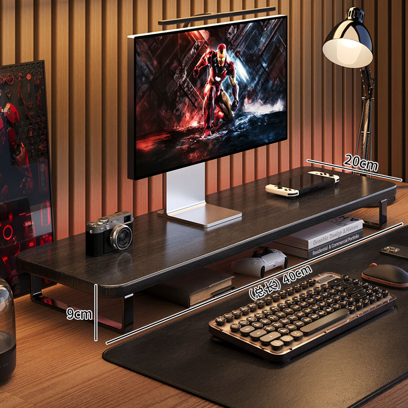 Gaming Monitor Stand Desk Rise - Monitor Riser Wood ulasan dan harga