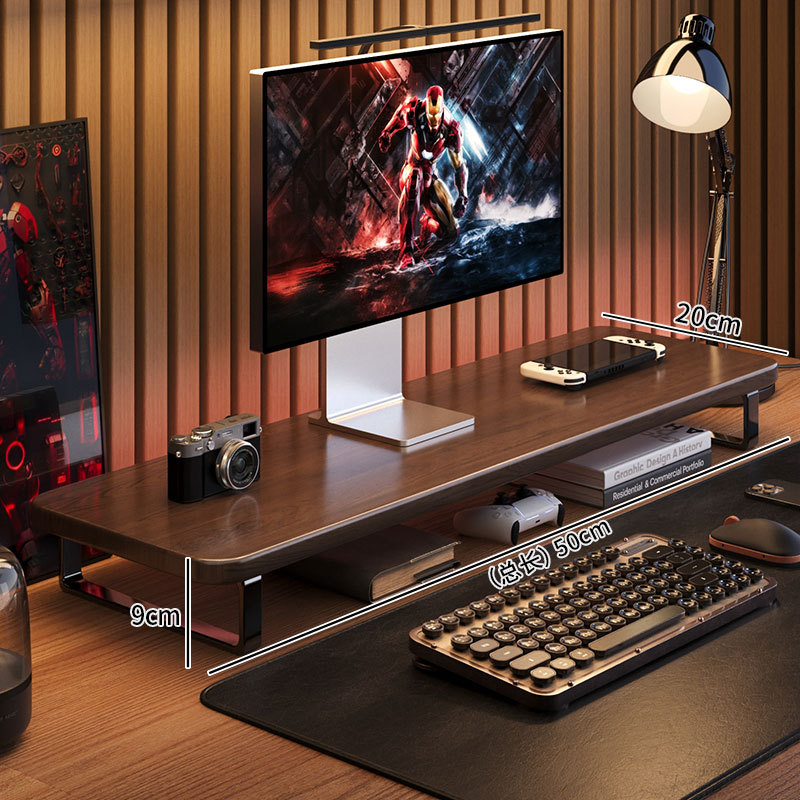 Gaming Monitor Stand Desk Rise - Monitor Riser Wood ulasan dan harga
