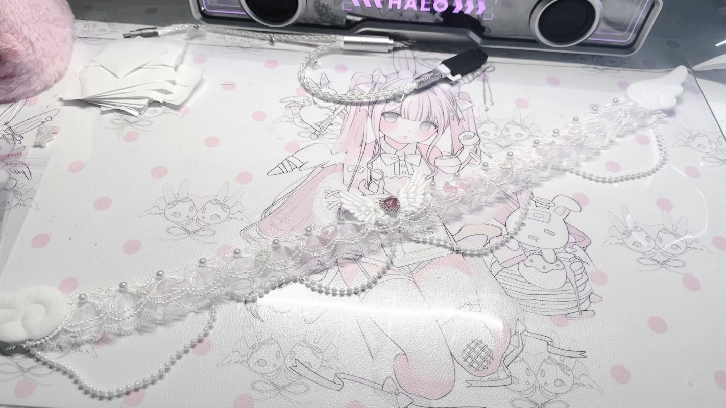 Handmade White Lace Monitor De - Desk Setup Diy ulasan dan harga