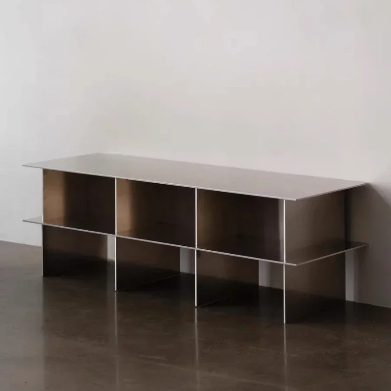 Tv Unit With Fire Place Monito - Monitor Riser Wood ulasan dan harga