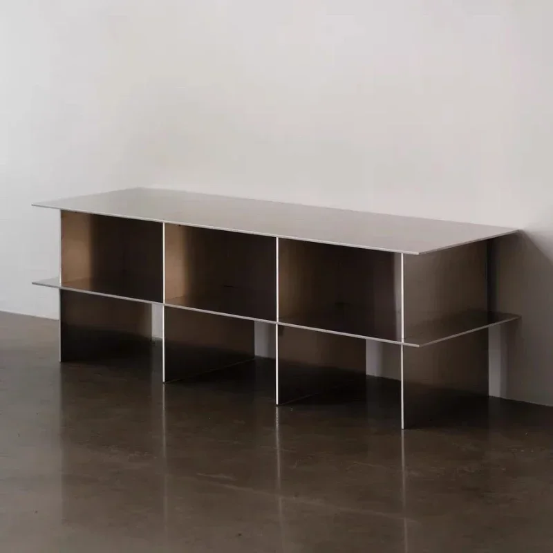 Tv Unit With Fire Place Monito - Monitor Riser Wood ulasan dan harga