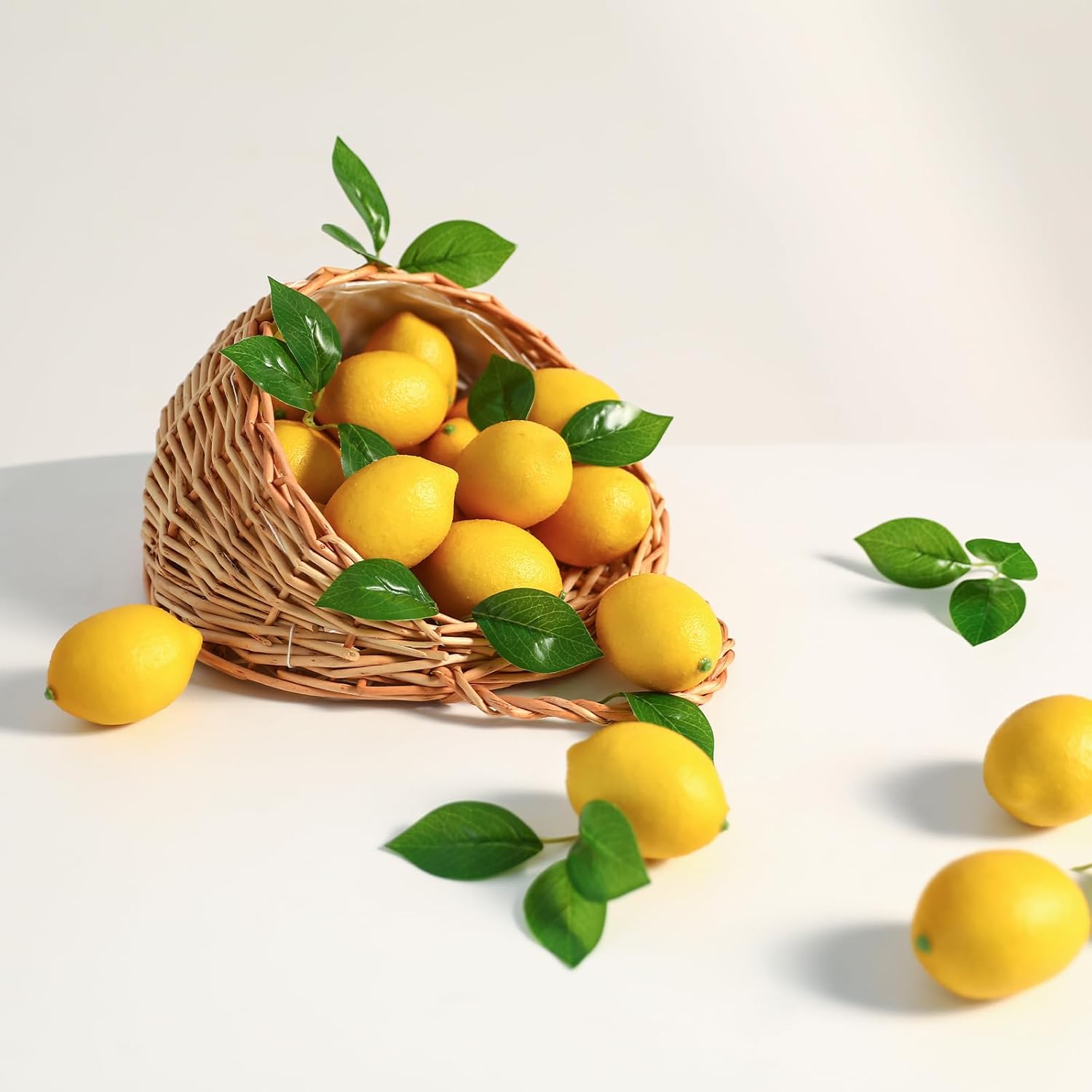 12 Pack Faux Yellow Lemons Art - Yellow Desk Setup ulasan dan harga