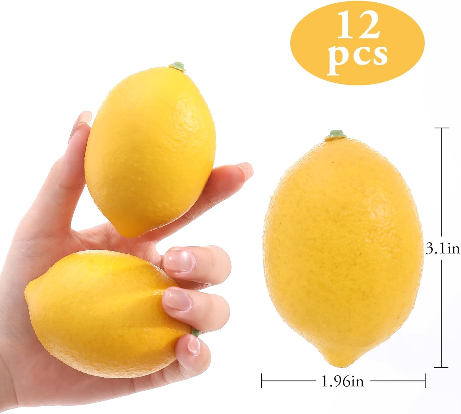 12 Pack Faux Yellow Lemons Art - Yellow Desk Setup ulasan dan harga
