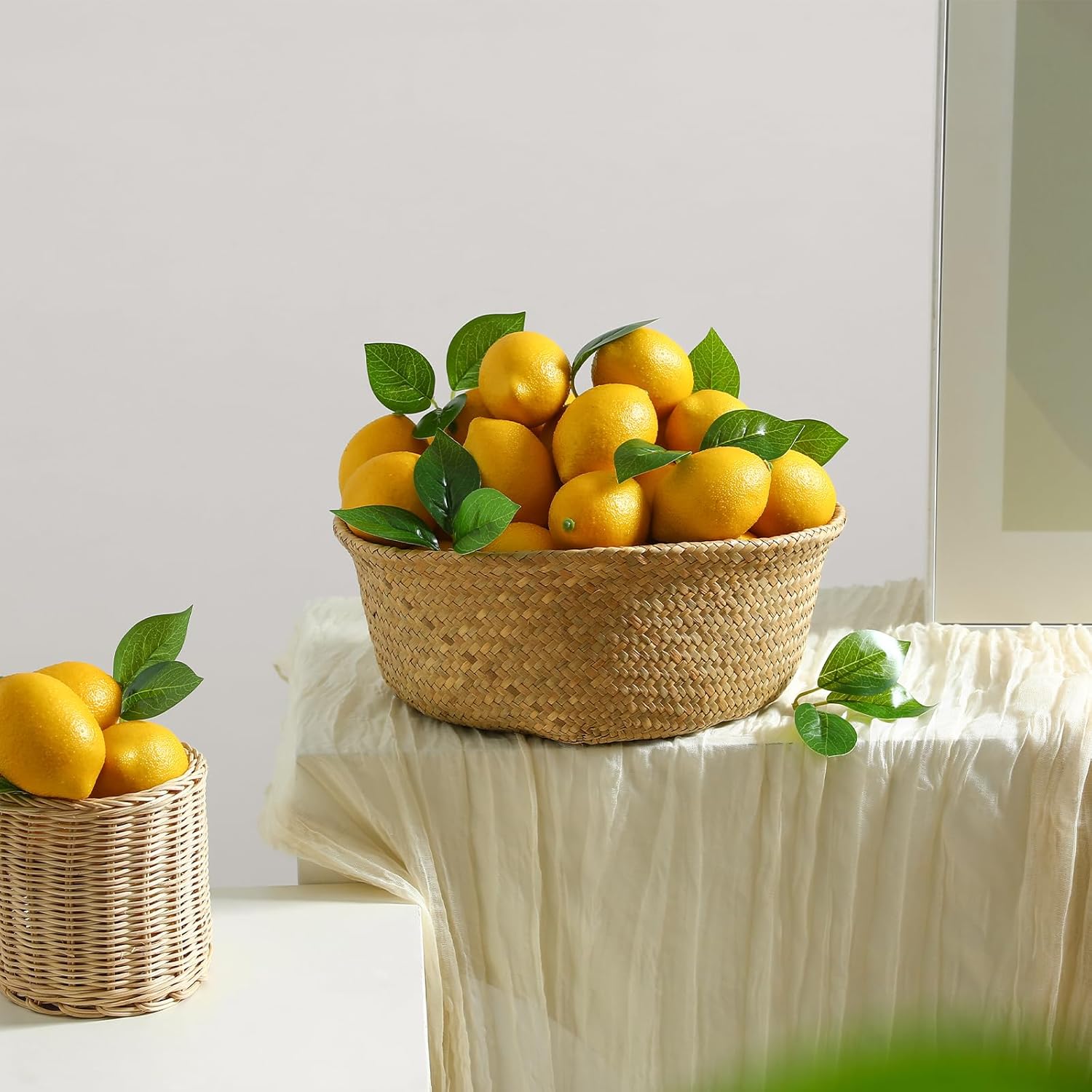 12 Pack Faux Yellow Lemons Art - Yellow Desk Setup ulasan dan harga