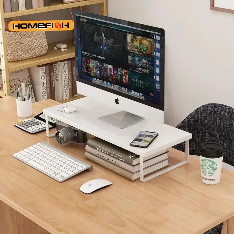 Elevated Desktop Monitor Riser - Monitor Riser Wood ulasan dan harga