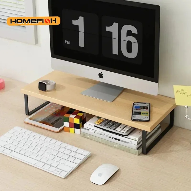 Elevated Desktop Monitor Riser - Monitor Riser Wood ulasan dan harga