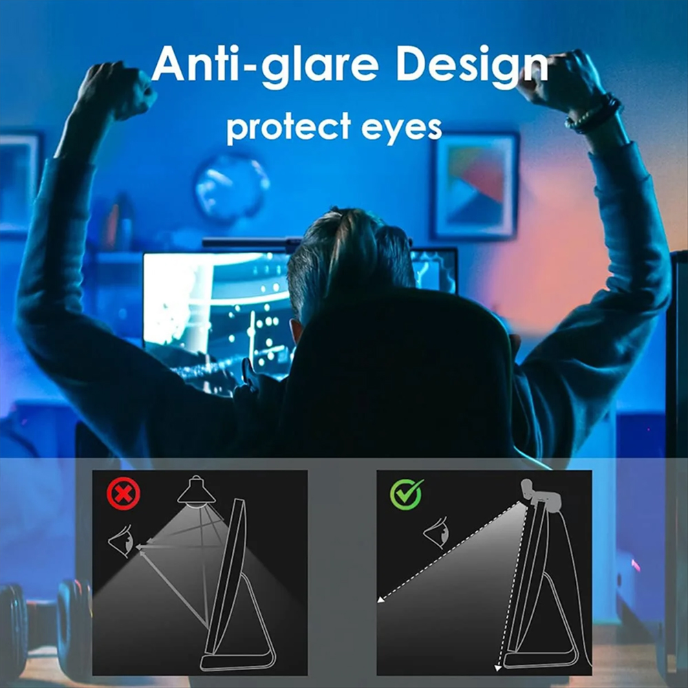 2PCS RGB Monitor Light Bar Set - Desk Setup No Monitor ulasan dan harga