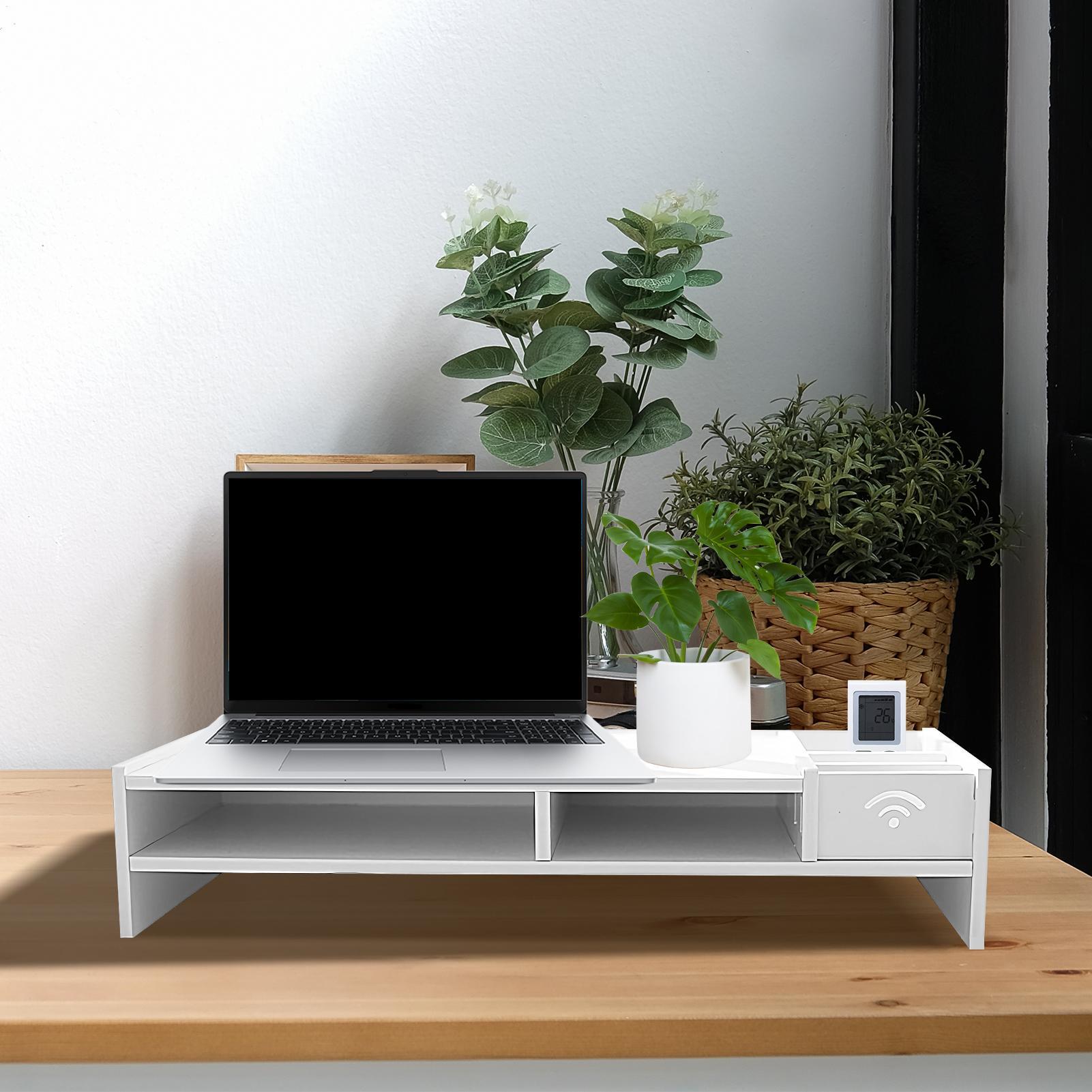 3-Tier Desk Organizer Shelf Fo - Monitor Riser Wood ulasan dan harga