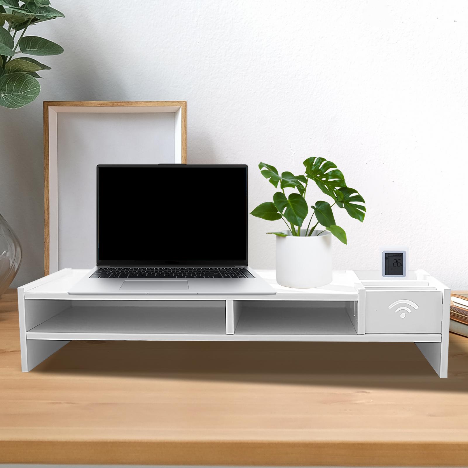 3-Tier Desk Organizer Shelf Fo - Monitor Riser Wood ulasan dan harga