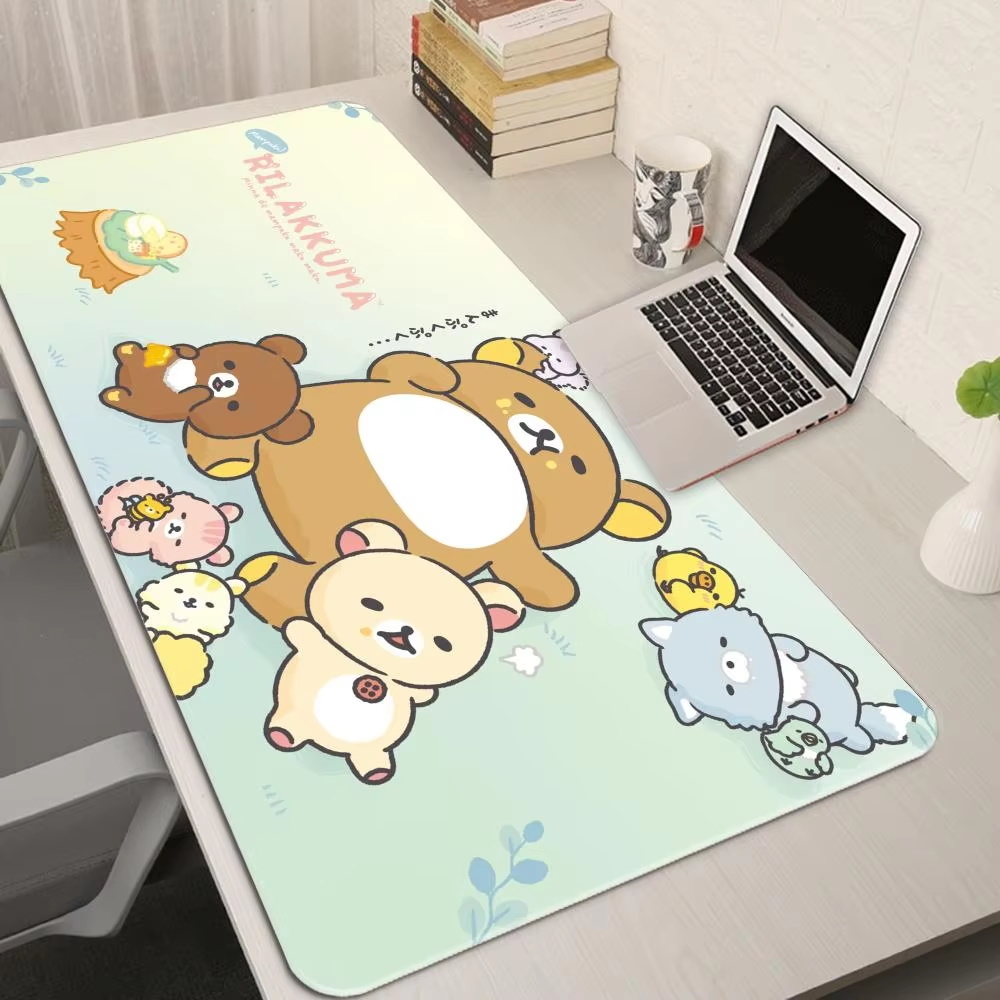 XXL Cartoon Pink Mouse Pad Ani - Yellow Desk Setup ulasan dan harga