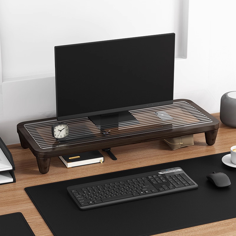 Desk Riser Monitor Stand with  - Monitor Riser Wood ulasan dan harga