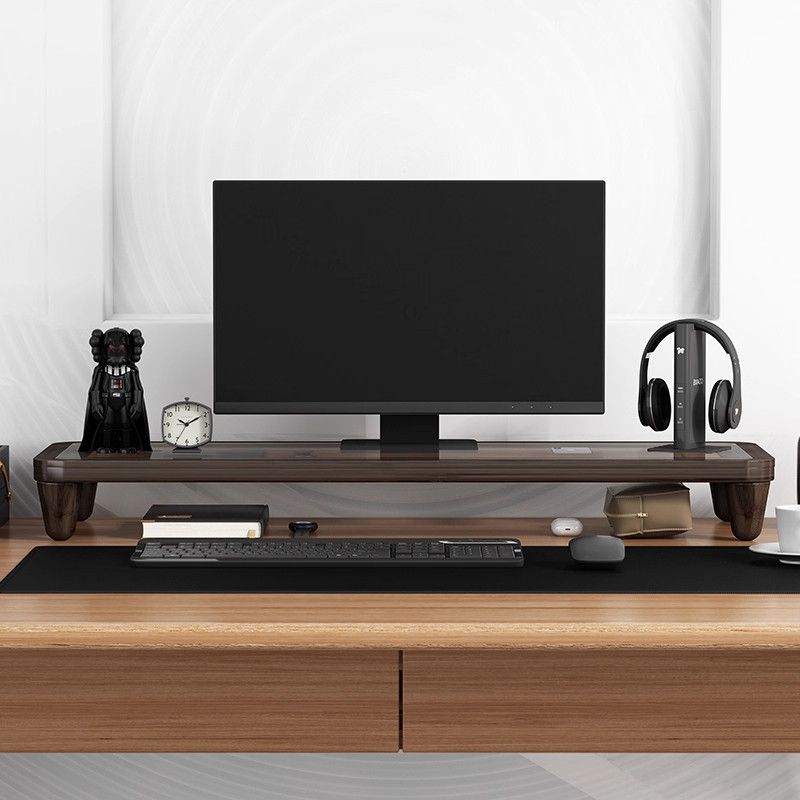 Desk Riser Monitor Stand with  - Monitor Riser Wood ulasan dan harga
