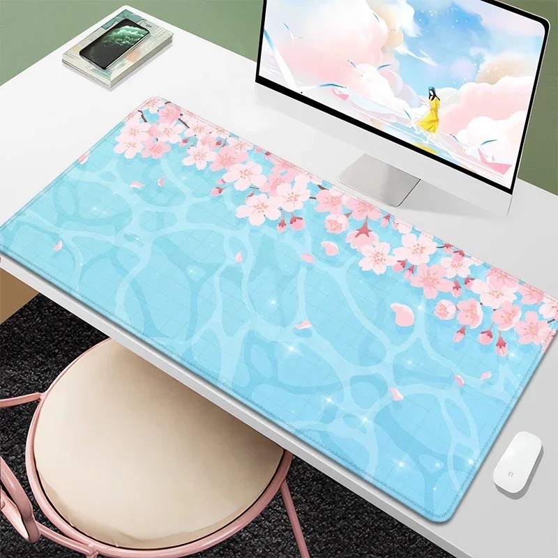 VIKAMA Cherry Blossom Large Mo - Desk Setup Girly ulasan dan harga