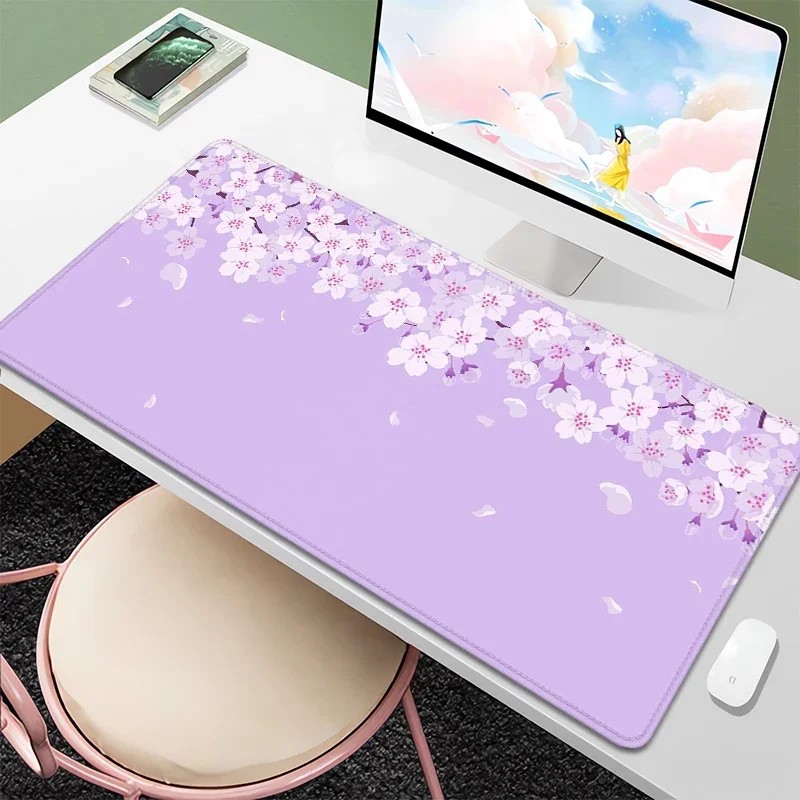VIKAMA Cherry Blossom Large Mo - Desk Setup Girly ulasan dan harga