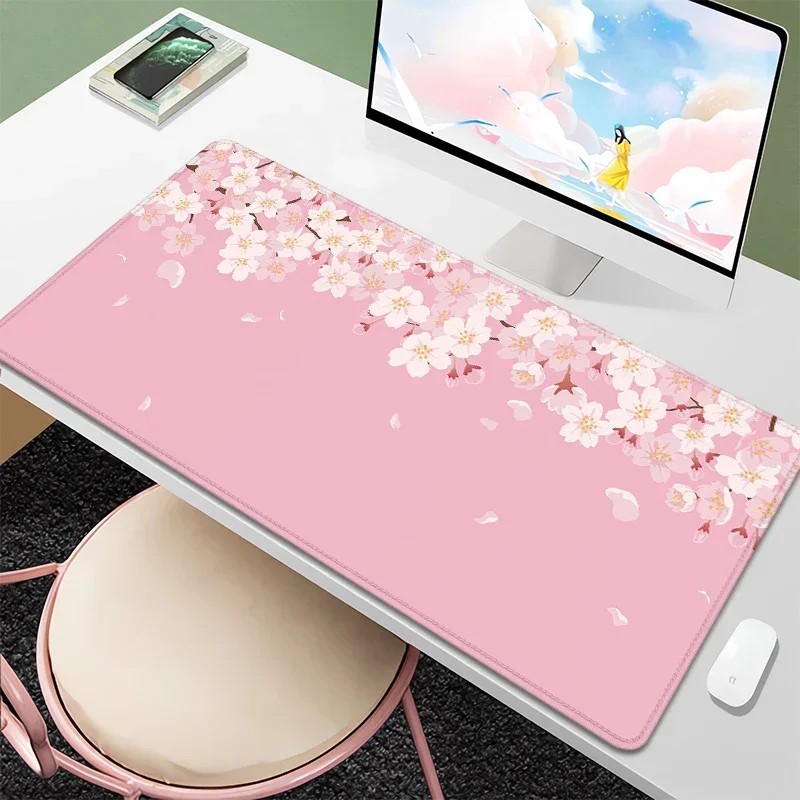 VIKAMA Cherry Blossom Large Mo - Desk Setup Girly ulasan dan harga