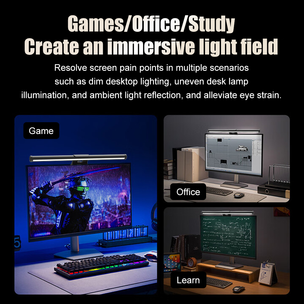 Monitor Light Bar LED Screen D - Desk Setup No Monitor ulasan dan harga