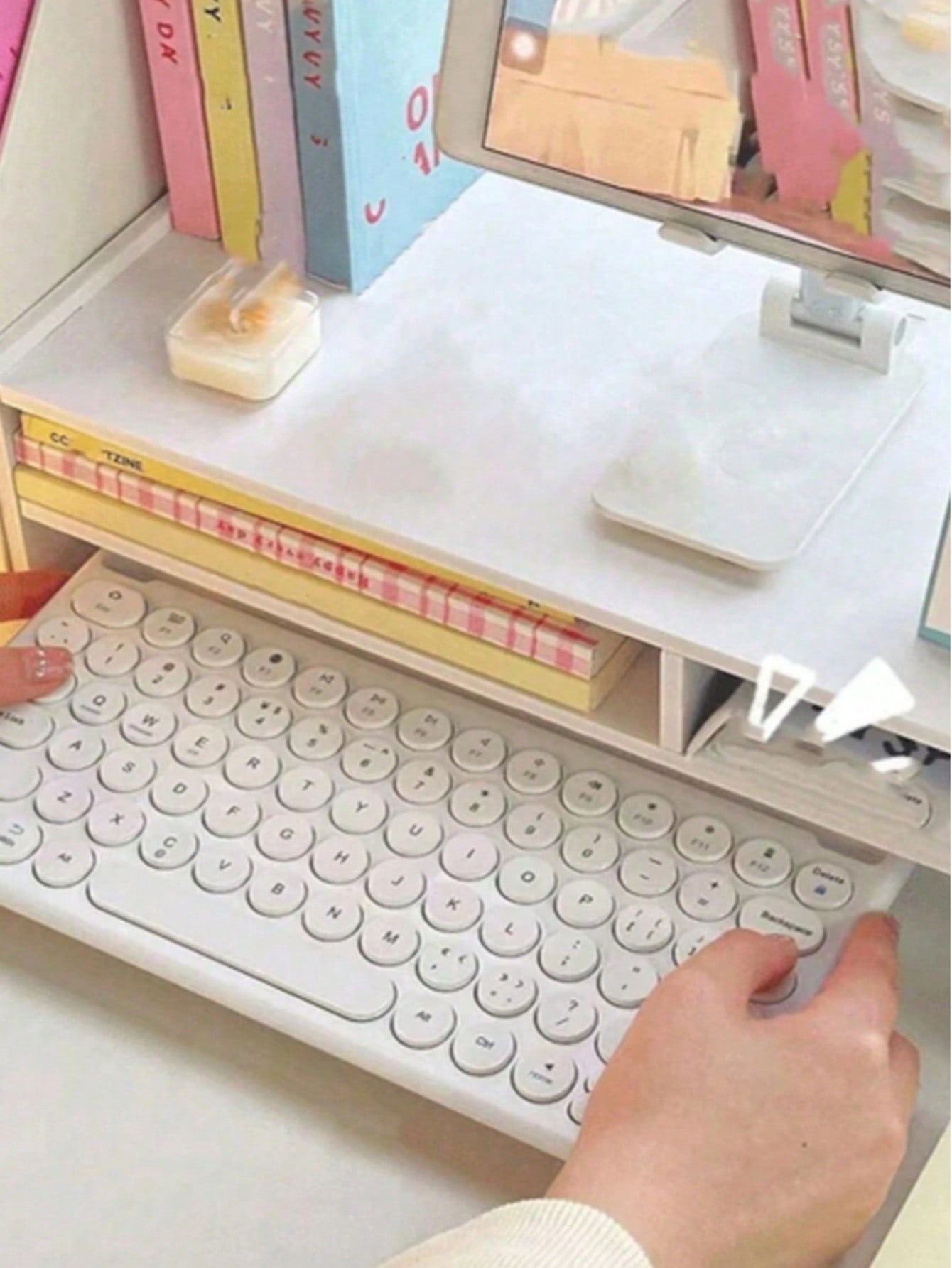 Monitor Riser Stand with Drawe - Monitor Riser Wood ulasan dan harga