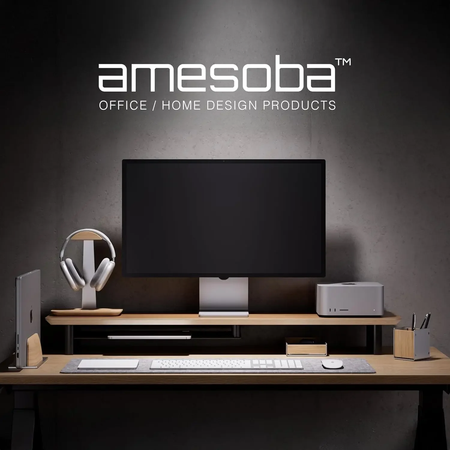 White Oak Dual‑Tier Ergonomic  - Desk Setup Oak ulasan dan harga