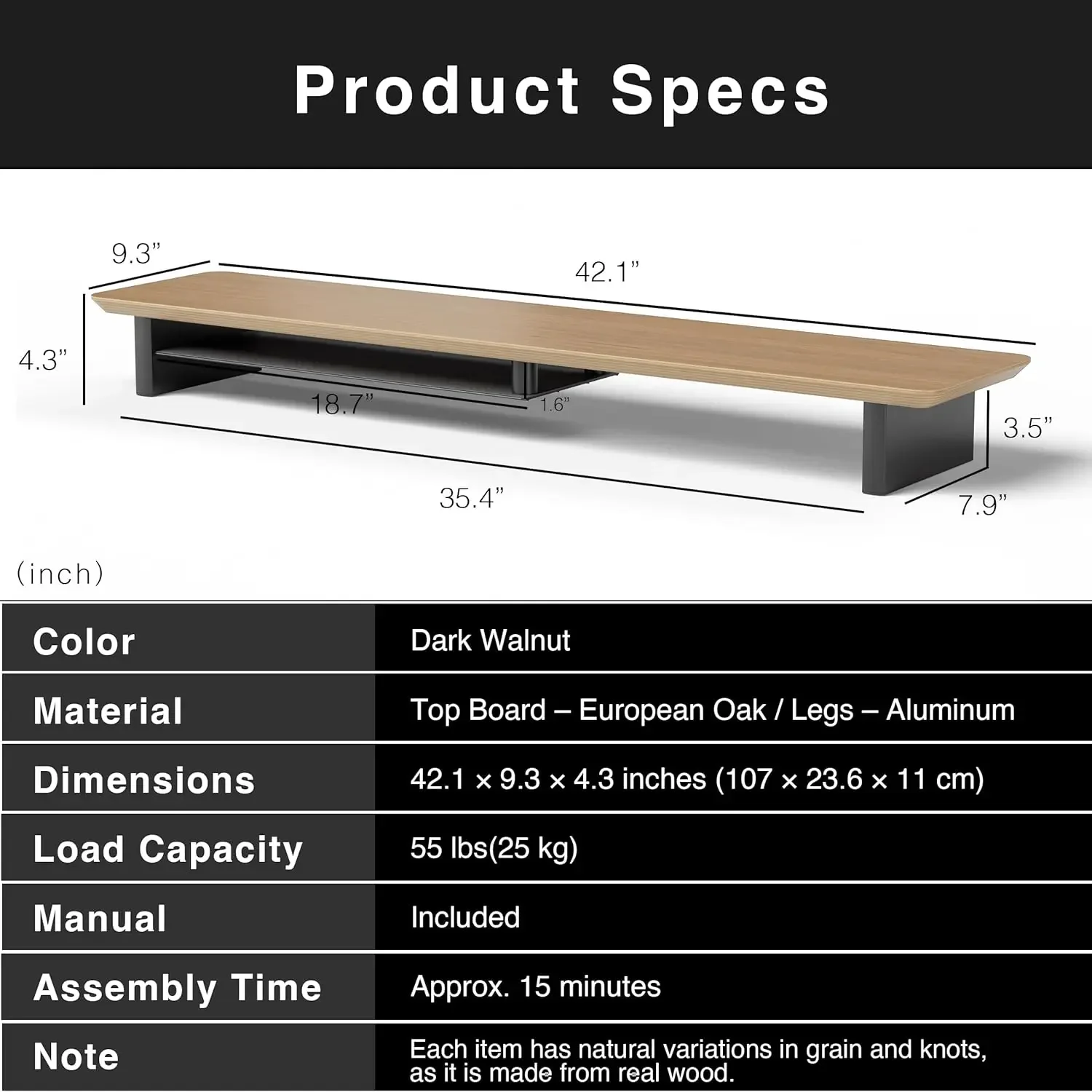 White Oak Dual‑Tier Ergonomic  - Desk Setup Oak ulasan dan harga