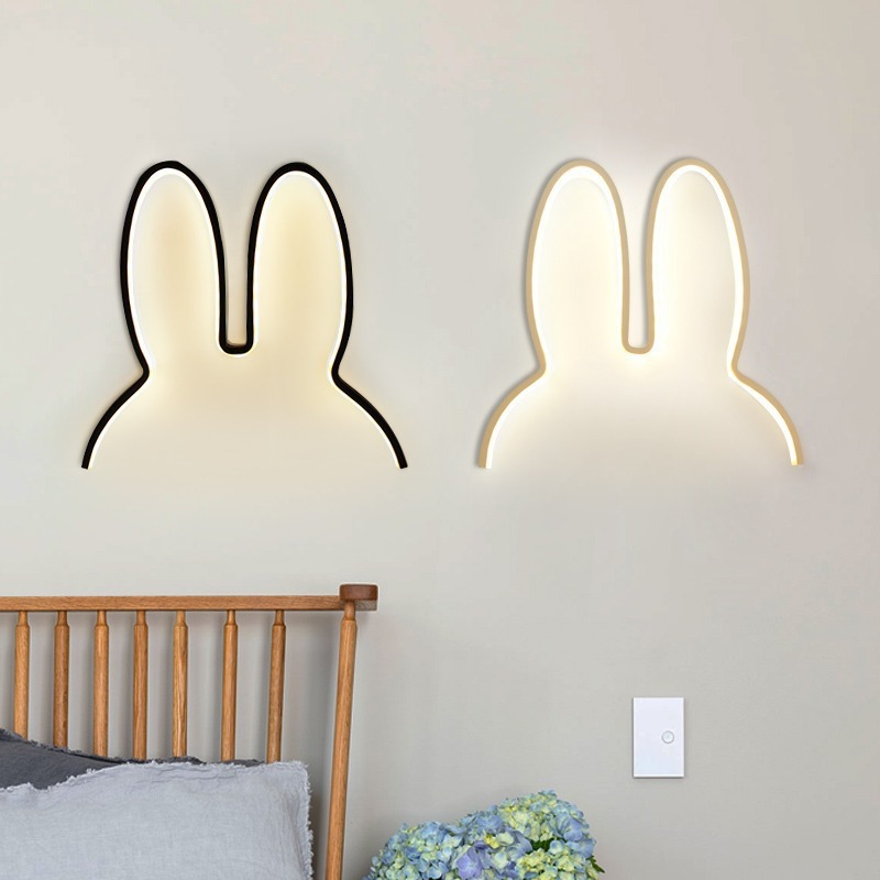 Cute Led Rabbit Wall Lights US - Yellow Desk Setup ulasan dan harga