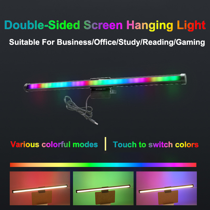 40CM RGB Atmosphere Table Lamp - Yellow Desk Setup ulasan dan harga