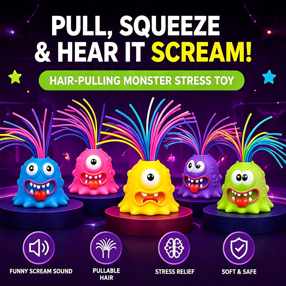 Viral Screaming Monster Hair P - Desk Setup Gifts ulasan dan harga