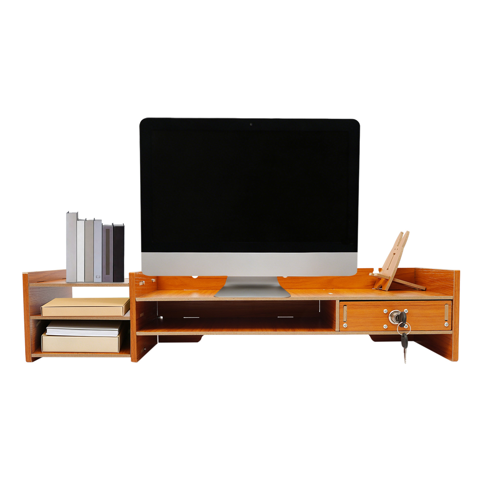Mdf Ergonomic Monitor Stand Ri - Monitor Riser Wood ulasan dan harga