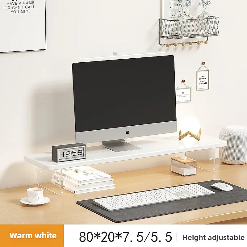 Walnut Monitor Stand Riser Adj - Monitor Riser Wood ulasan dan harga