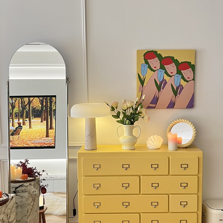 Mushroom Lamp for French Style - Yellow Desk Setup ulasan dan harga