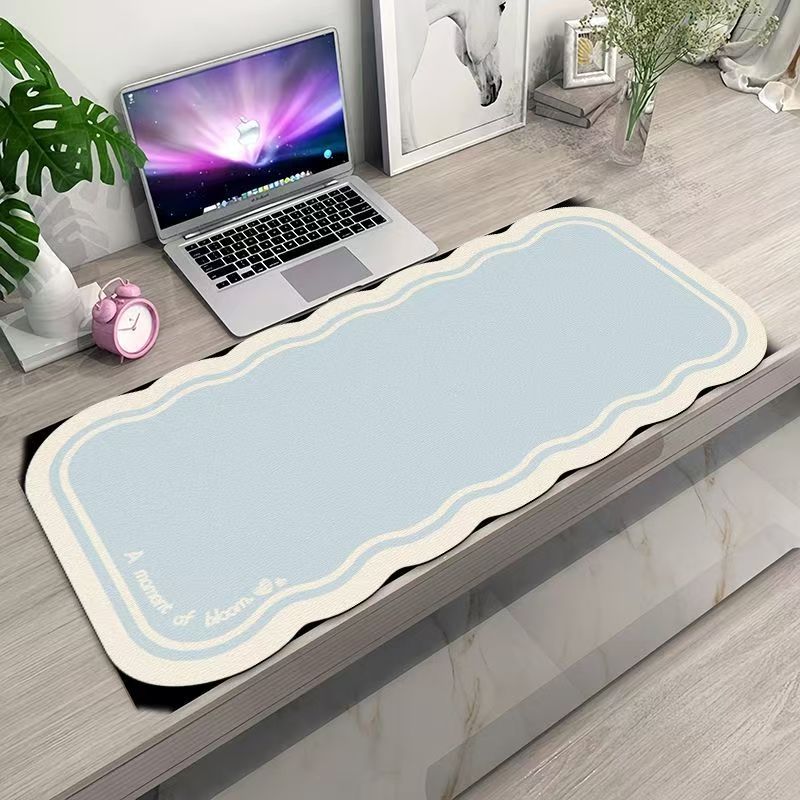 mouse pad oversized cute girl  - Yellow Desk Setup ulasan dan harga