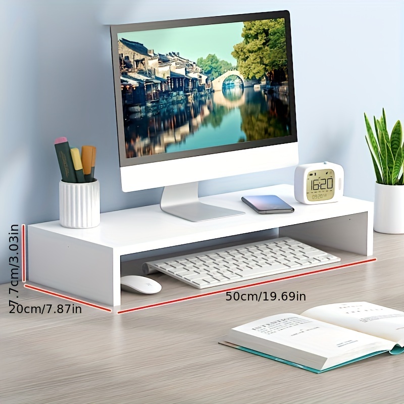 Spacious Wooden Monitor Stand  - Monitor Riser Wood ulasan dan harga