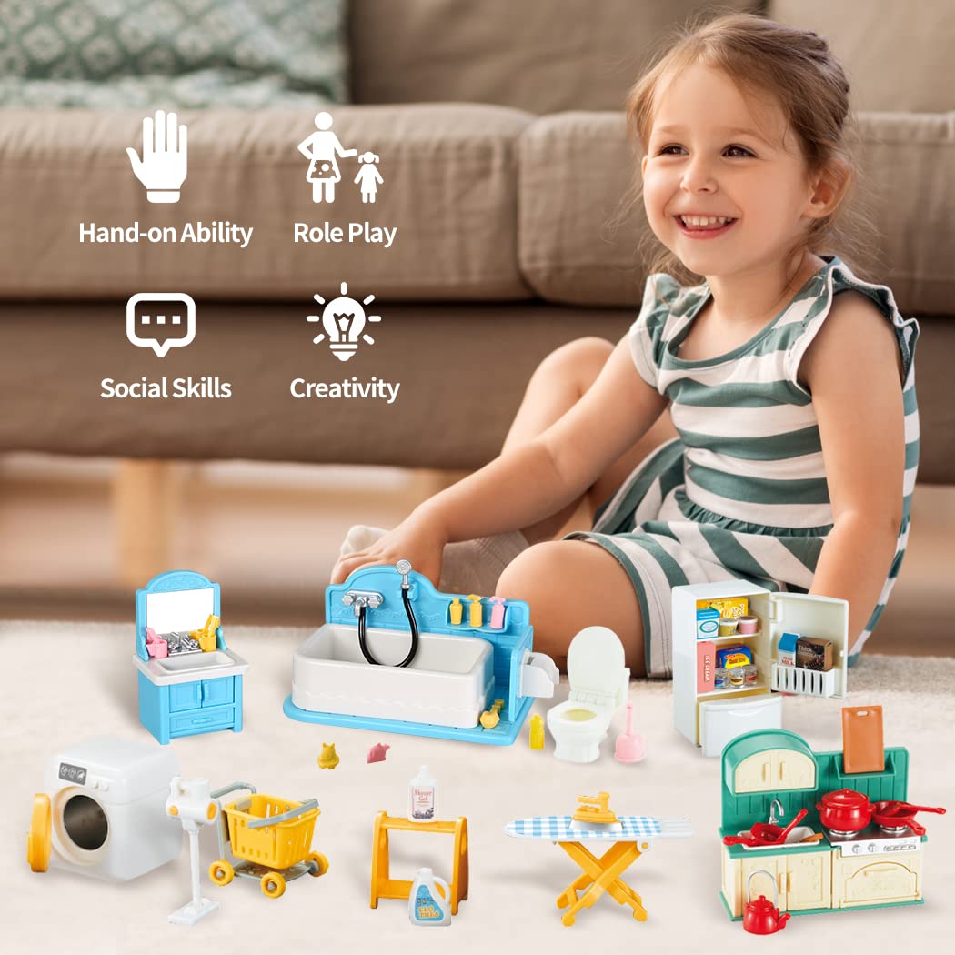 Doll House 1:12 Miniature Furn - Desk Setup Girl ulasan dan harga
