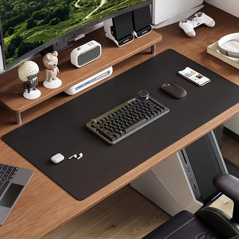 Pink Solid Color Leather Desk  - Yellow Desk Setup ulasan dan harga