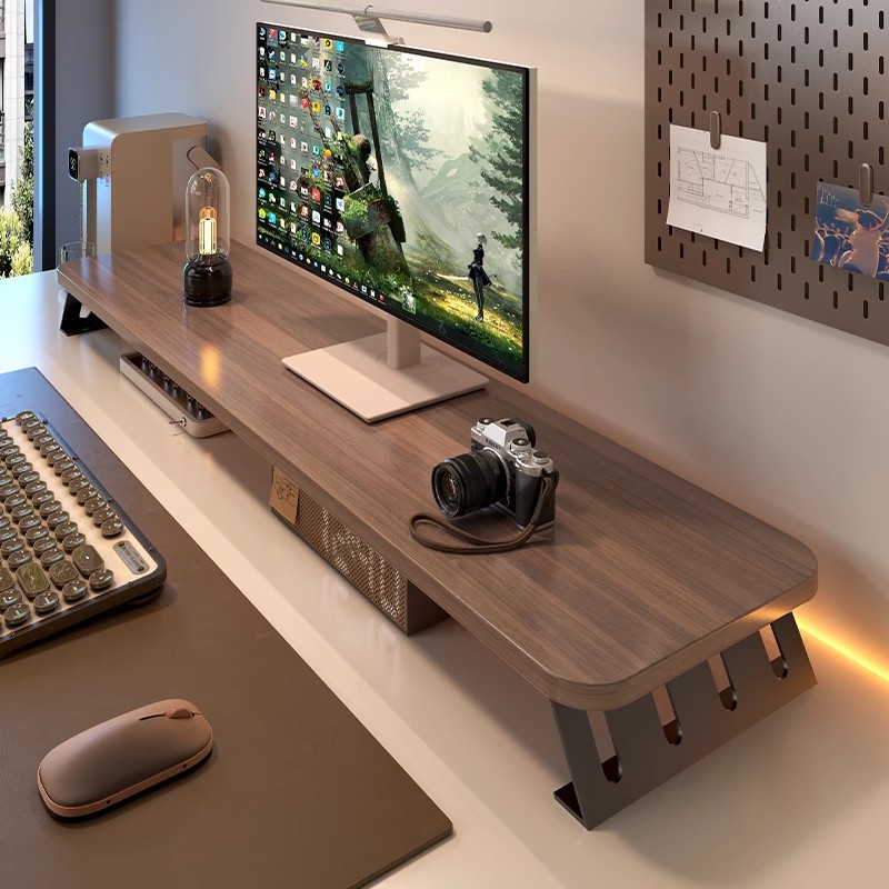 Monitor Height Increase Stand  - Monitor Riser Wood ulasan dan harga