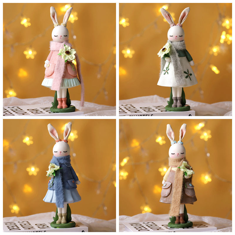 Spring Floral Rabbit Resin Orn - Desk Setup Girl ulasan dan harga