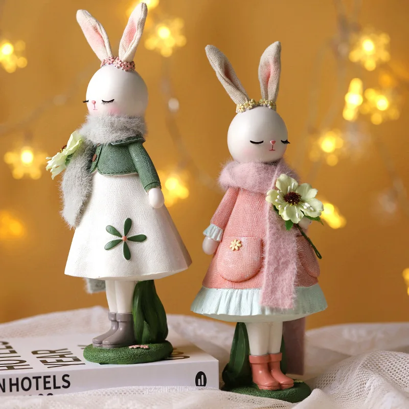 Spring Floral Rabbit Resin Orn - Desk Setup Girl ulasan dan harga