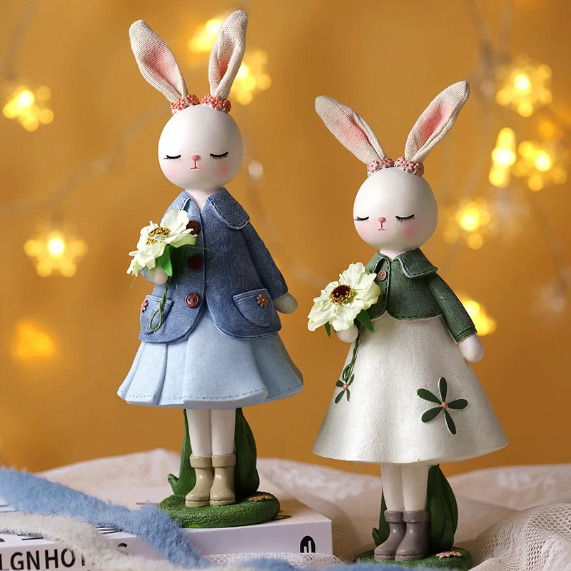 Spring Floral Rabbit Resin Orn - Desk Setup Girl ulasan dan harga
